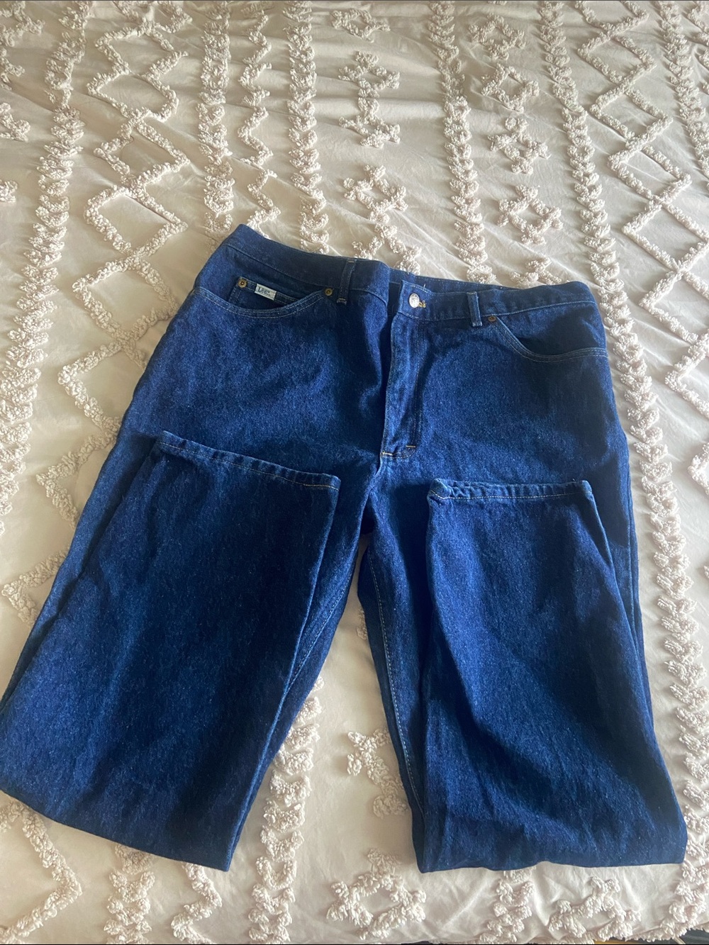 Lee Men's Navy Blue Relaxed Fit Jeans